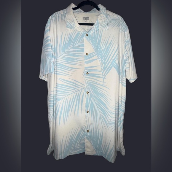 O'Neill Other - O'Neill Light Blue and Cream Leaf Print Shirt